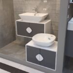 روشویی کابینتی بومرنگ مدل لیزانو 75 دیواری (لومینوس مربعی)