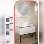 روشویی کابینتی بومرنگ مدل کاپریس 90 صفحه دار (لومینوس)
