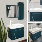 روشویی کابینتی برند رابوکا مدل رایان درب و بدنه ذغالی -061