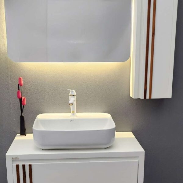 روشویی کابینتی برند رابوکا مدل شاتل ترمو سفید-032